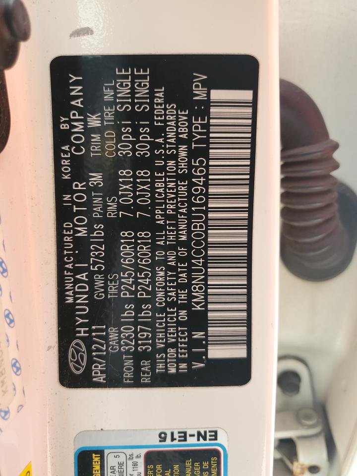 2011 Hyundai Veracruz Gls VIN: KM8NU4CC0BU169465 Lot: 67939144