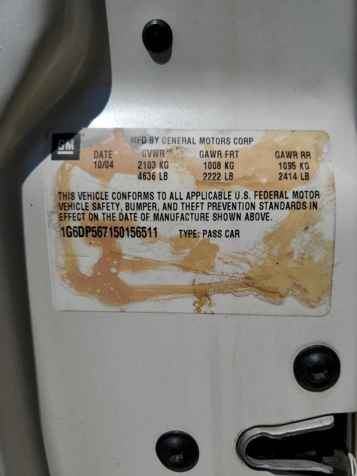 2005 Cadillac Cts Hi Feature V6 VIN: 1G6DP567150156511 Lot: 67865494