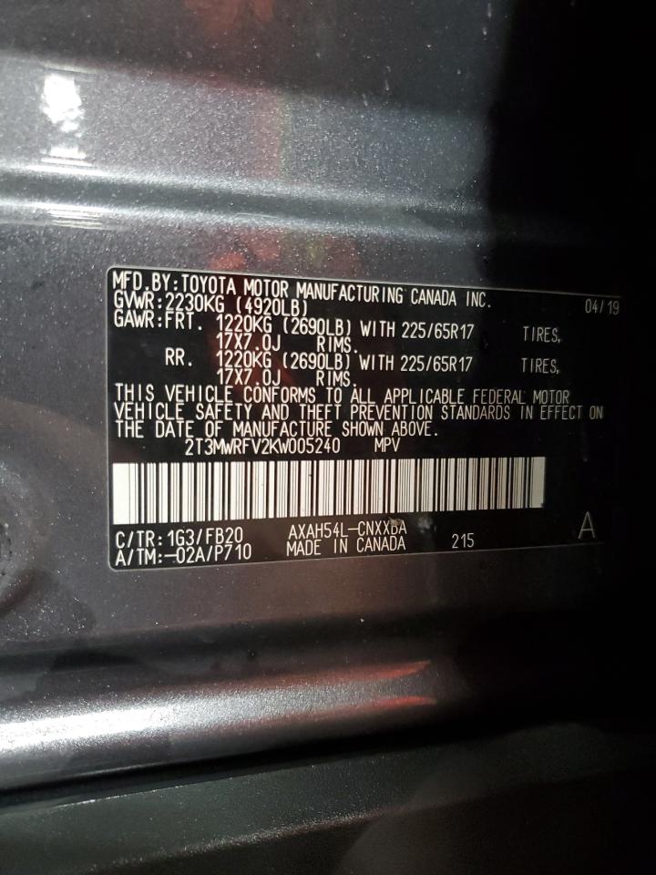 2T3MWRFV2KW005240 2019 TOYOTA RAV 4 - Image 15