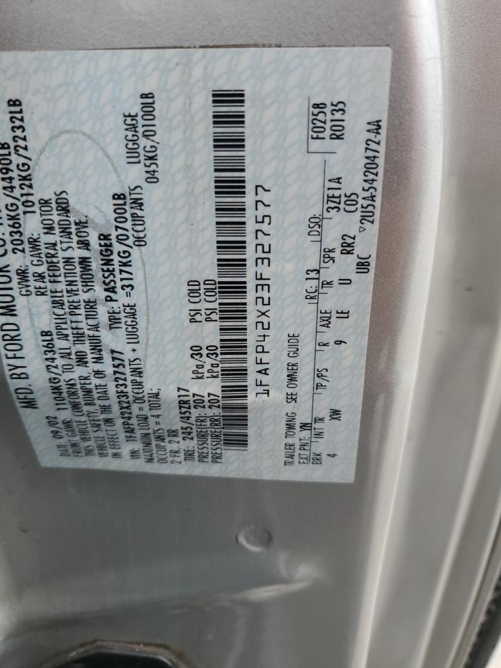 2003 Ford Mustang Gt VIN: 1FAFP42X23F327577 Lot: 67680424