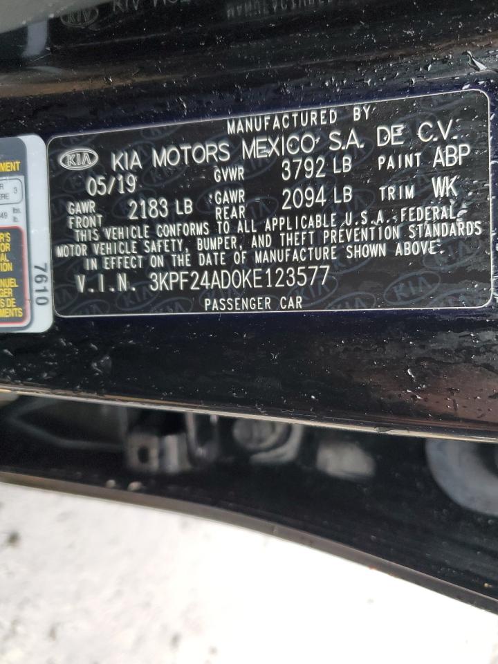 2019 Kia Forte Fe VIN: 3KPF24AD0KE123577 Lot: 66274244