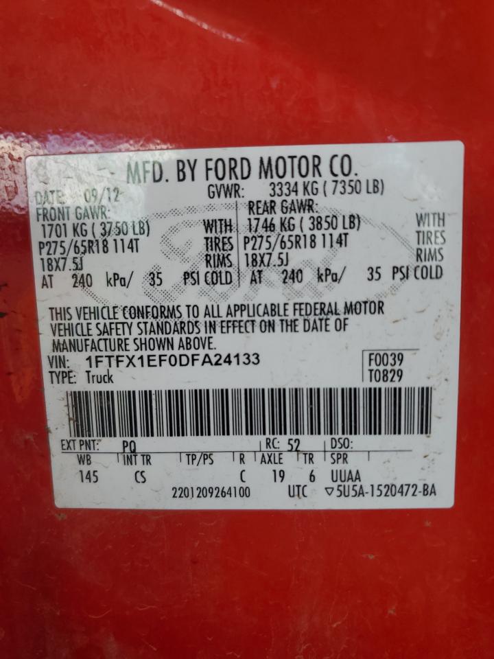 1FTFX1EF0DFA24133 2013 Ford F150 Super Cab