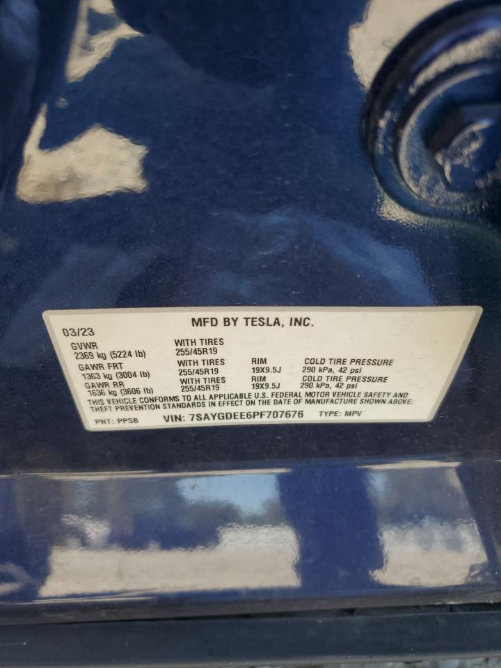 7SAYGDEE6PF707676 2023 Tesla Model Y