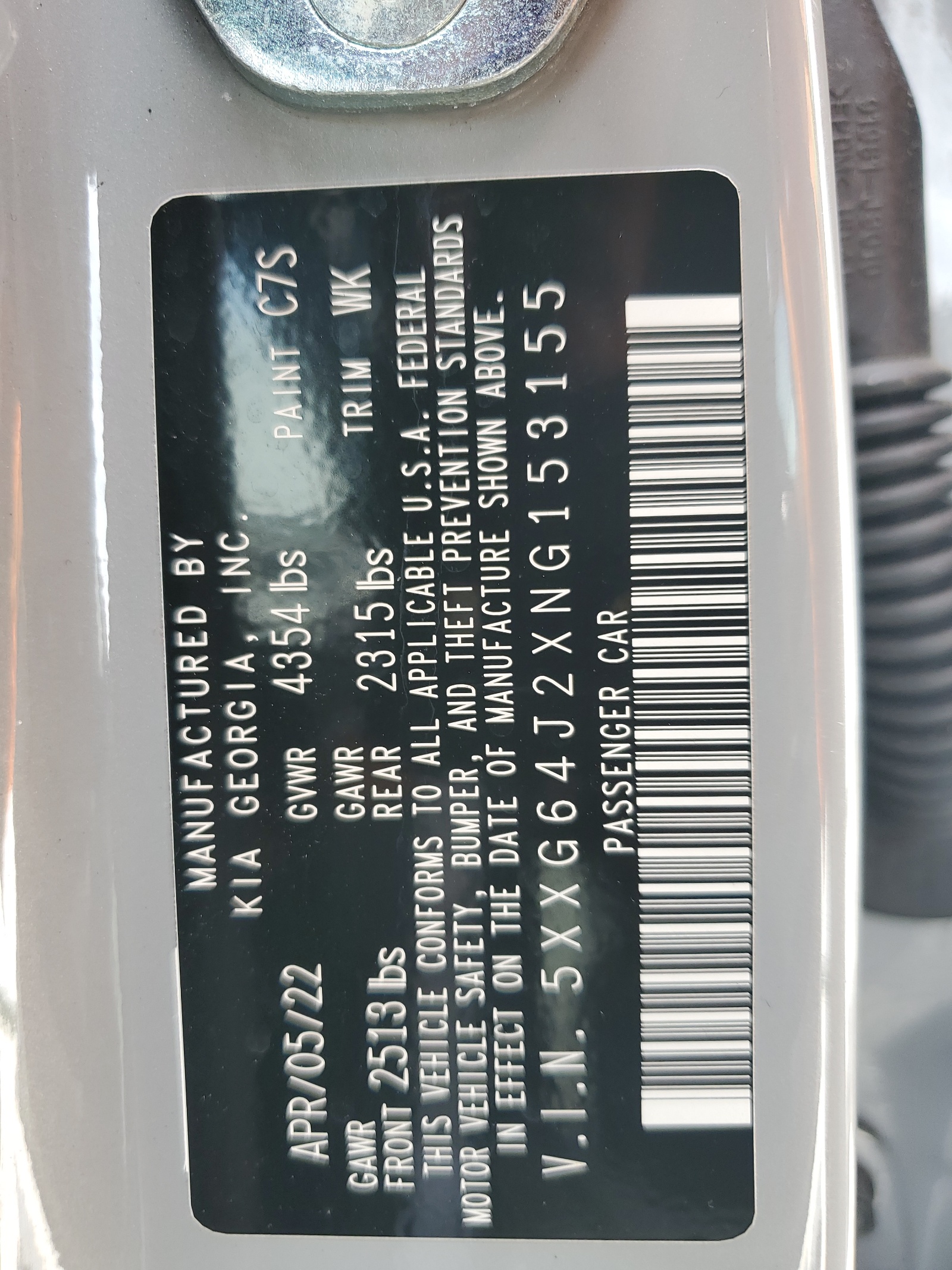 5XXG64J2XNG153155 2022 Kia K5 Gt Line