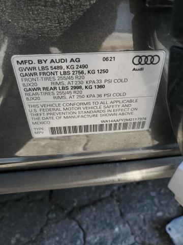 WA14AAFY2M2117374 Audi Q5 SPORTBA 14