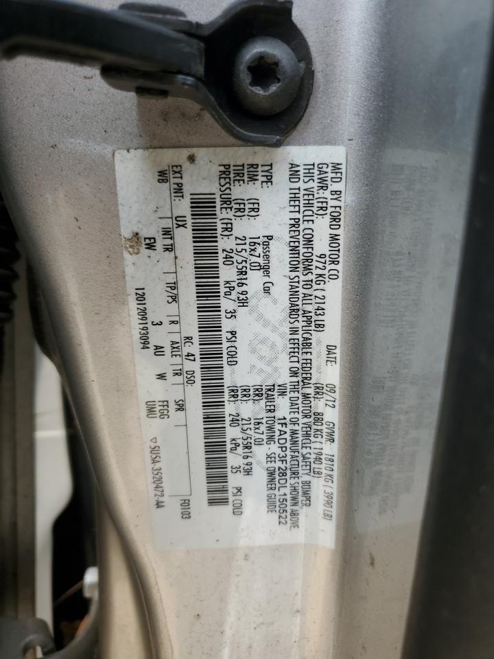 2013 Ford Focus Se VIN: 1FADP3F28DL150522 Lot: 66493014