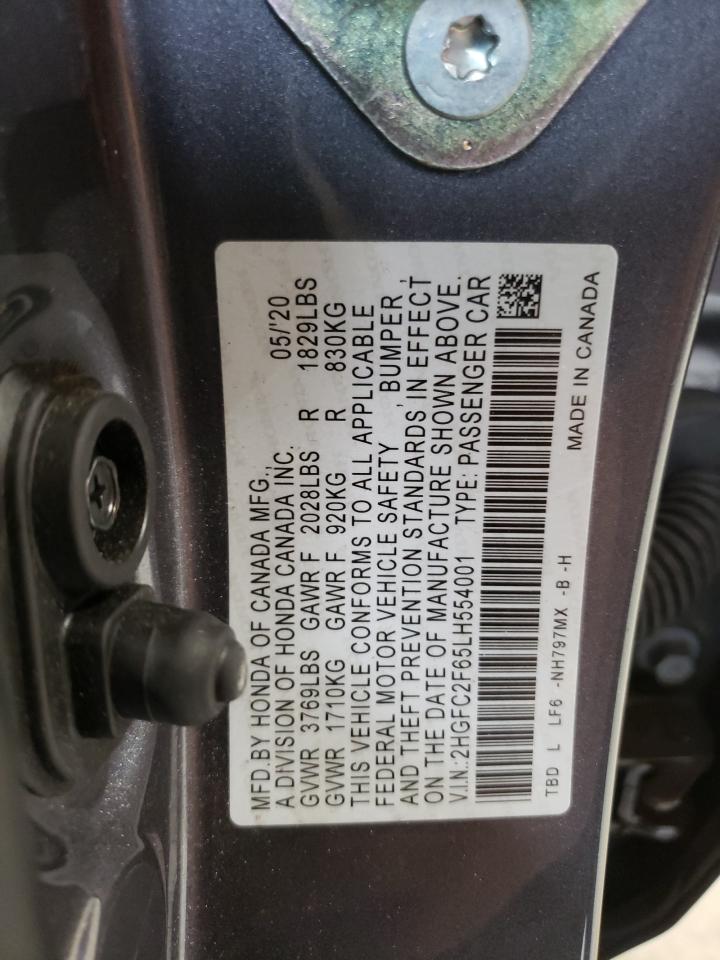 2HGFC2F65LH554001 2020 Honda Civic Lx