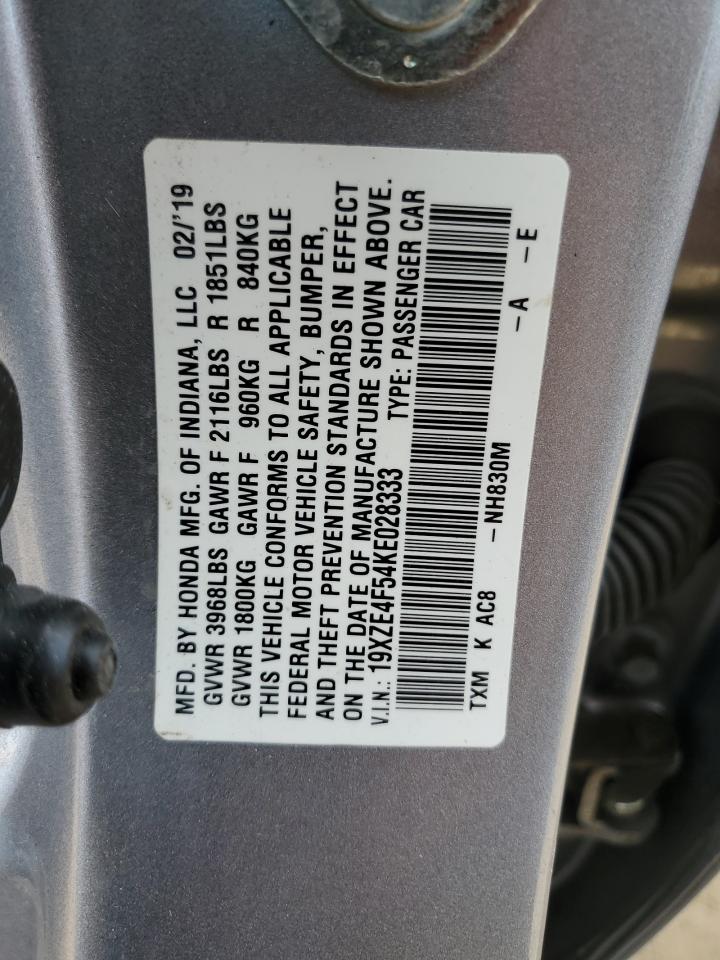 19XZE4F54KE028333 2019 Honda Insight Ex