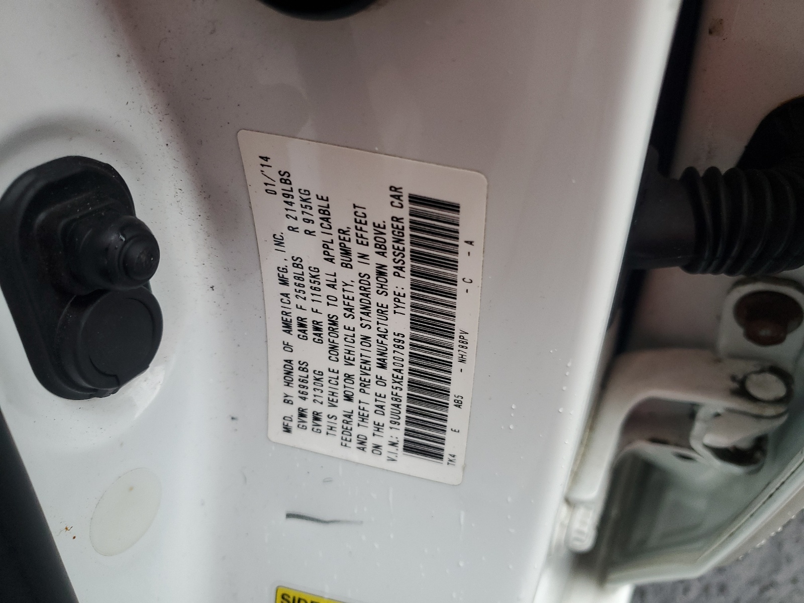19UUA8F5XEA007895 2014 Acura Tl Tech