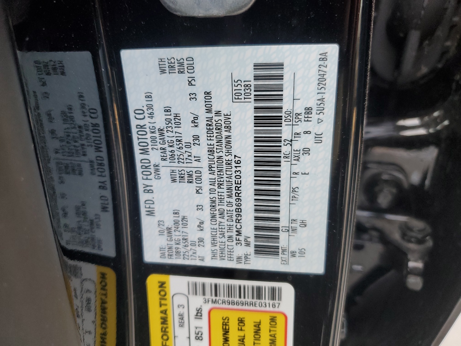 3FMCR9B69RRE03167 2024 Ford Bronco Sport Big Bend