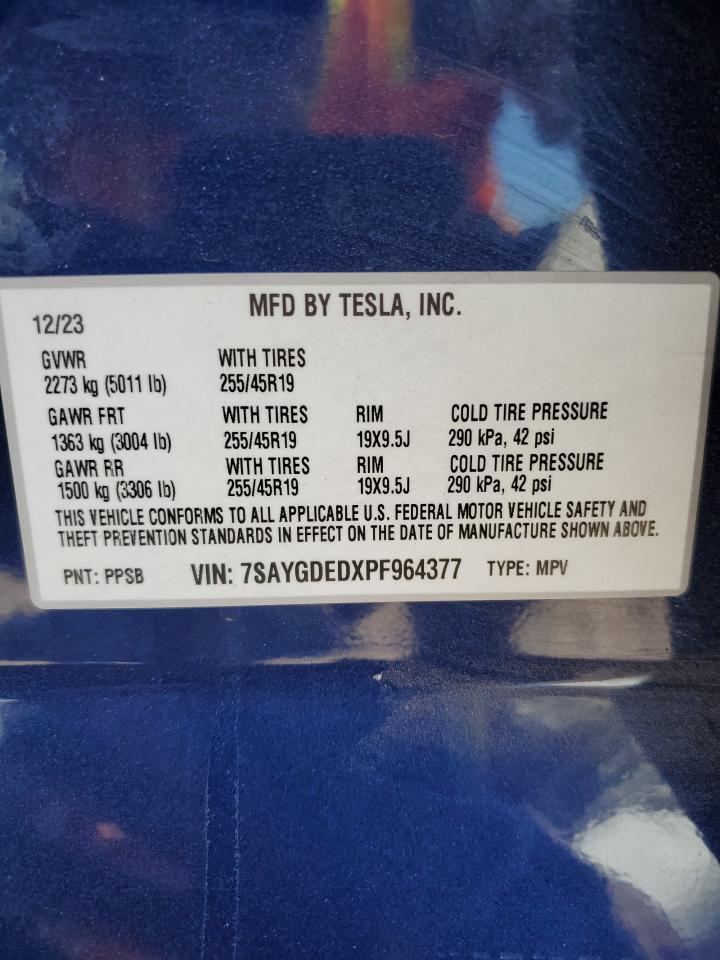 7SAYGDEDXPF964377 Tesla Model Y  12