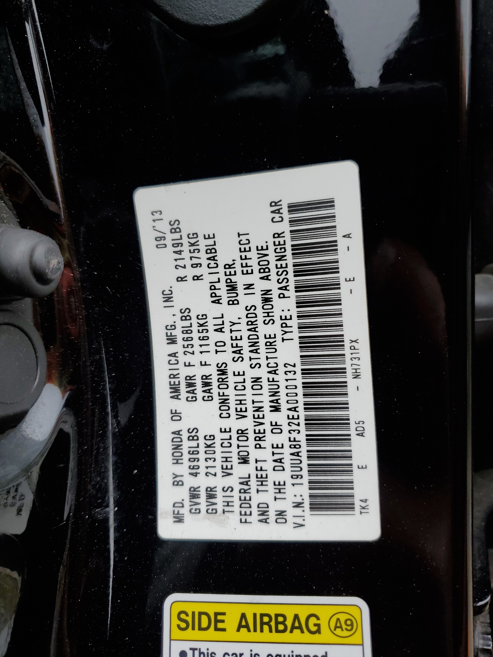 19UUA8F32EA000132 2014 Acura Tl Se