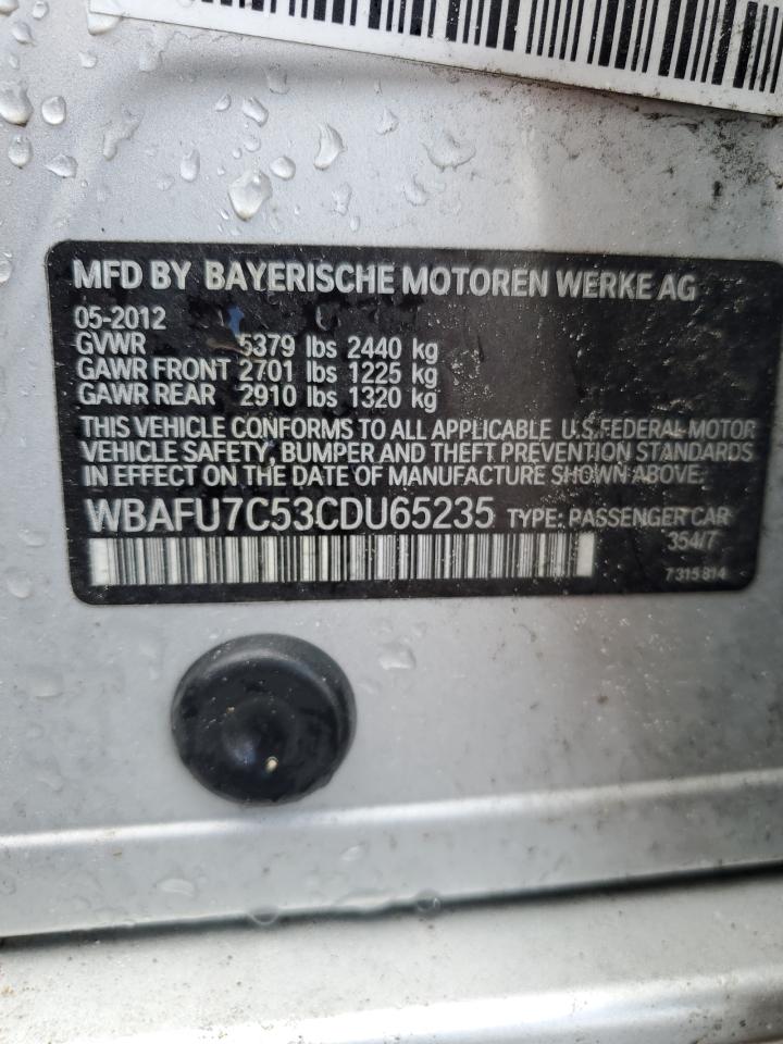 2012 BMW 535 Xi VIN: WBAFU7C53CDU65235 Lot: 67711124