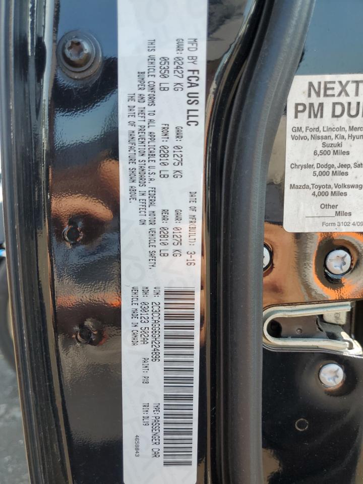 2016 Chrysler 300 S VIN: 2C3CCAGG6GH224896 Lot: 65864194