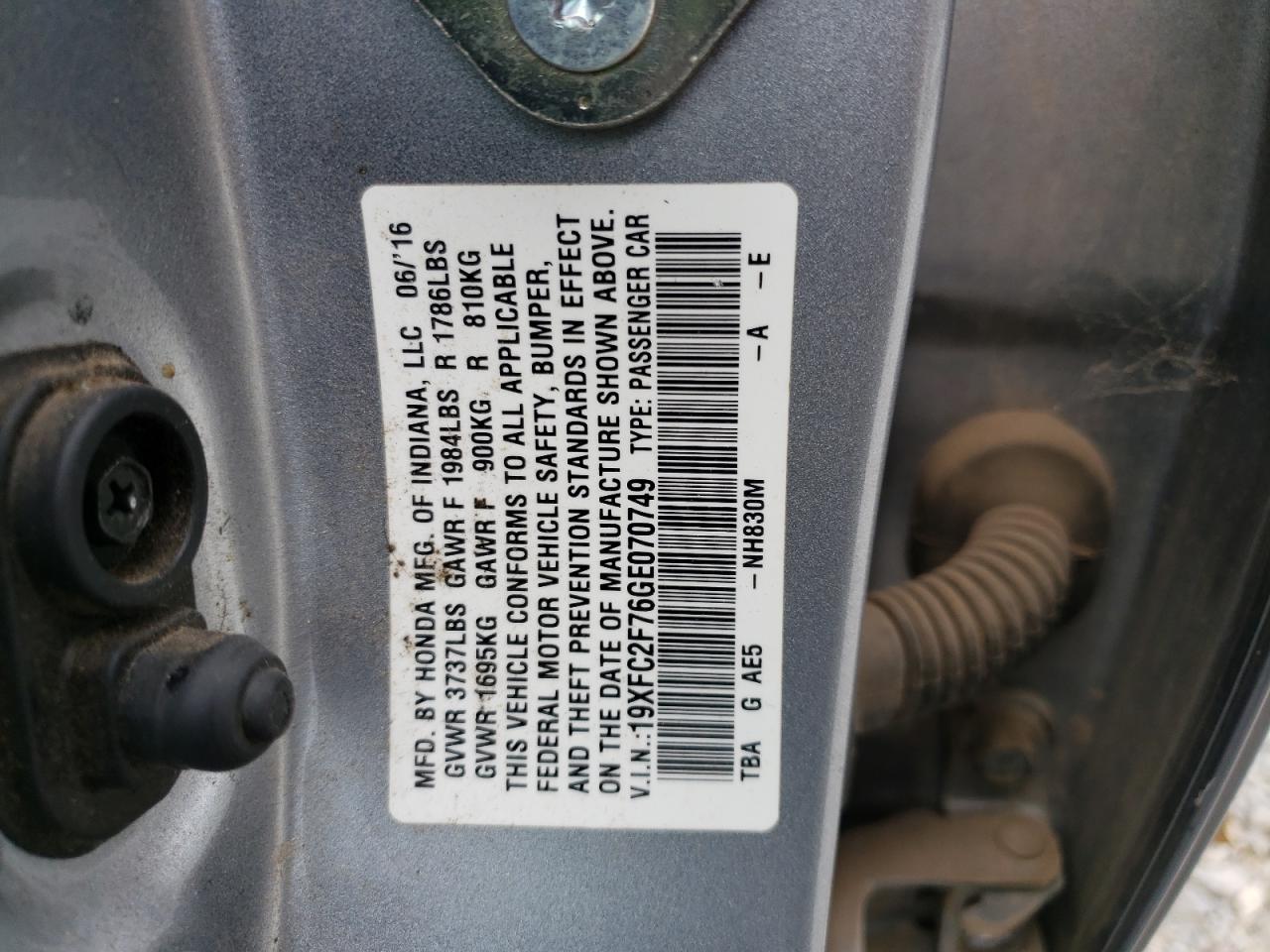 19XFC2F76GE070749 2016 HONDA CIVIC - Image 15