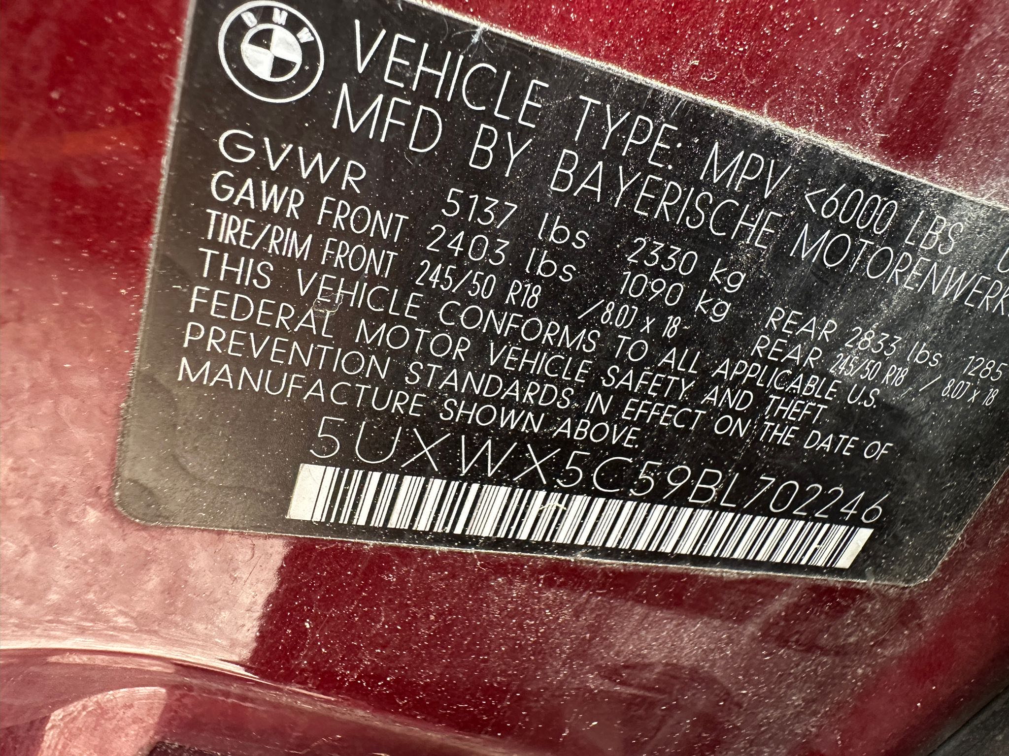 5UXWX5C59BL702246 2011 BMW X3 xDrive28I