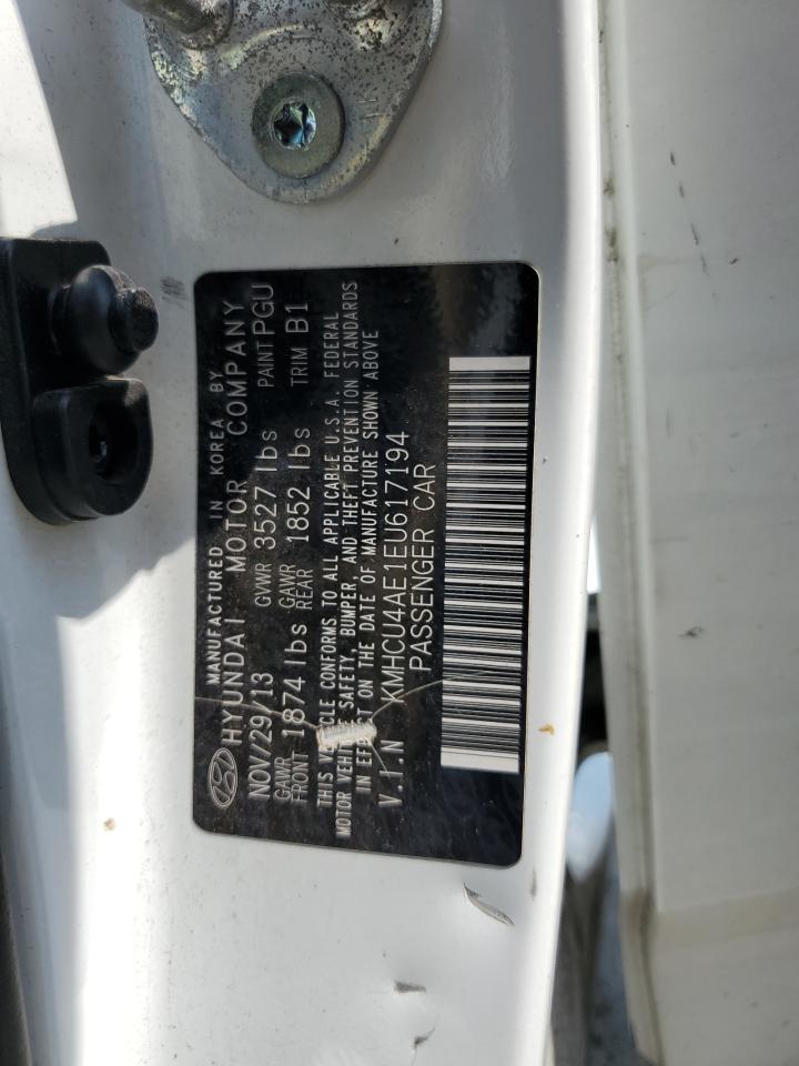 2014 Hyundai Accent Gls VIN: KMHCU4AE1EU617194 Lot: 67272644