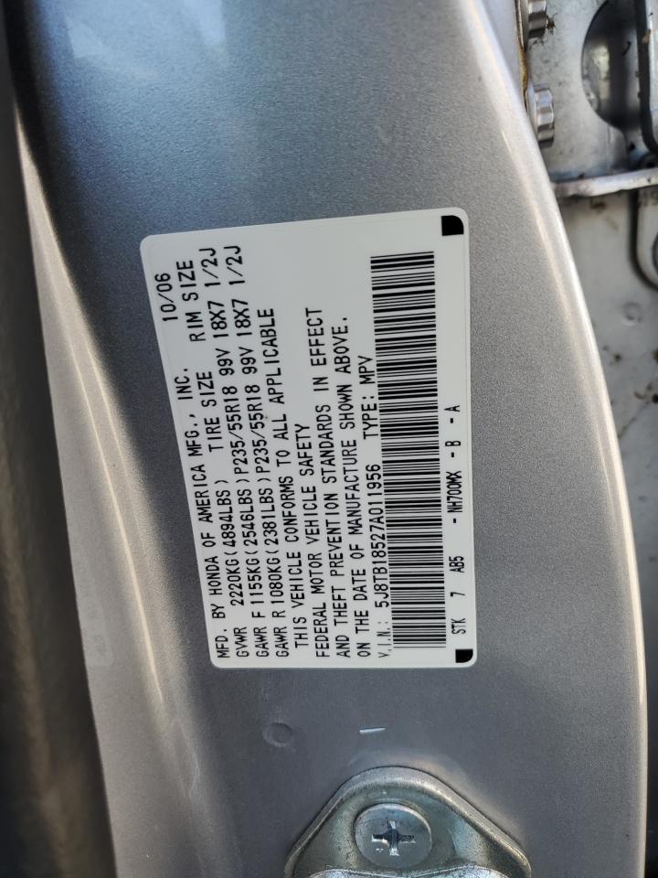 5J8TB18527A011956 2007 Acura Rdx Technology