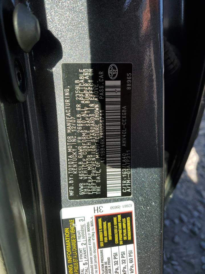 4T1BB46KX8U056711 2008 Toyota Camry Hybrid