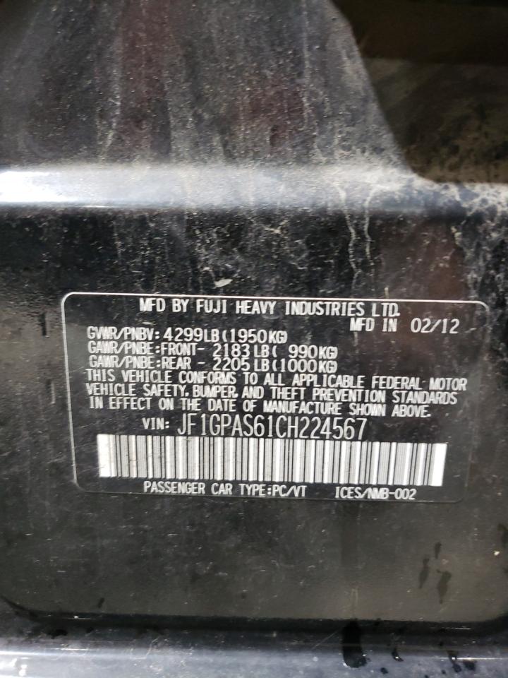 2012 Subaru Impreza Sport Limited VIN: JF1GPAS61CH224567 Lot: 66243324