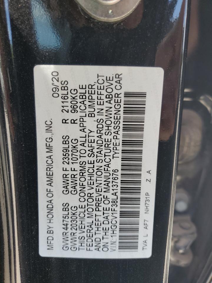 1HGCV1F38LA137676 2020 Honda Accord Sport