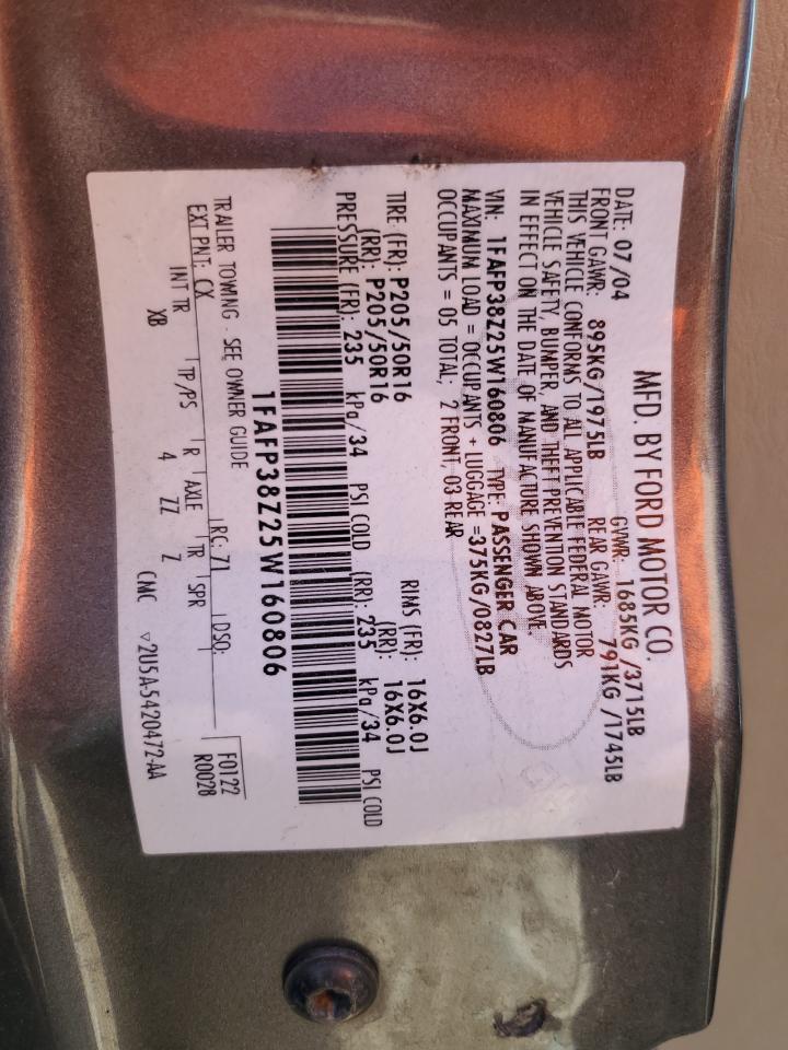 1FAHP34N96W185487 2006 Ford Focus Zx4