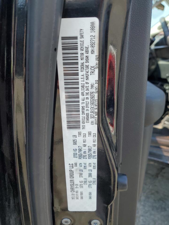 2011 Dodge Ram 1500 VIN: 3D7JB1EK1BG528276 Lot: 68140334