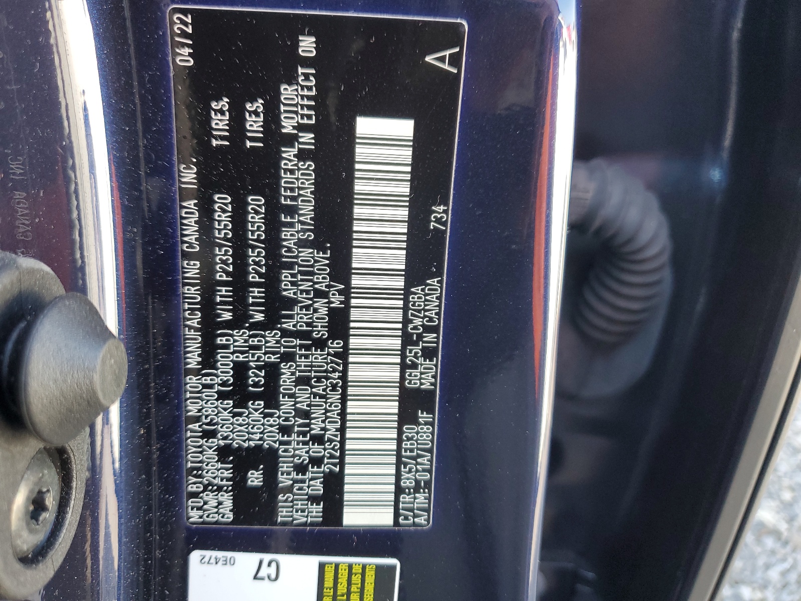 2T2SZMDA6NC342716 2022 Lexus Rx 350 F-Sport