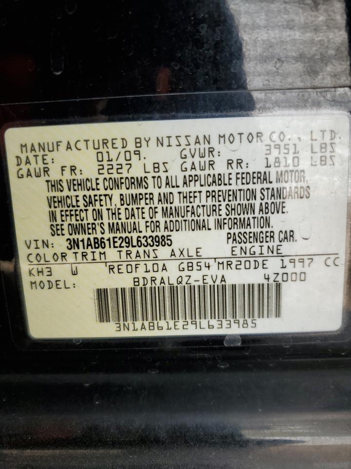 2009 Nissan Sentra 2.0 VIN: 3N1AB61E29L633985 Lot: 67294334