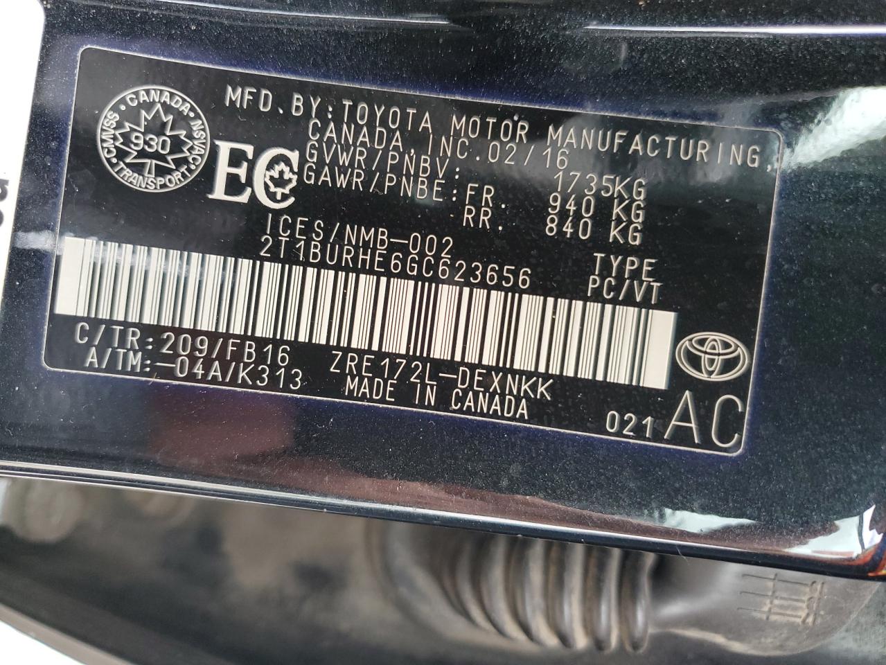 2016 Toyota Corolla - Image 13
