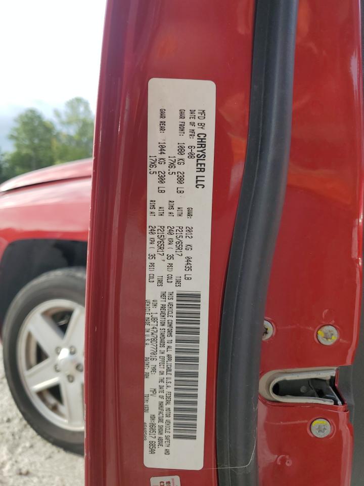 2008 Jeep Compass Sport VIN: 1J8FT47W78D777016 Lot: 68104404