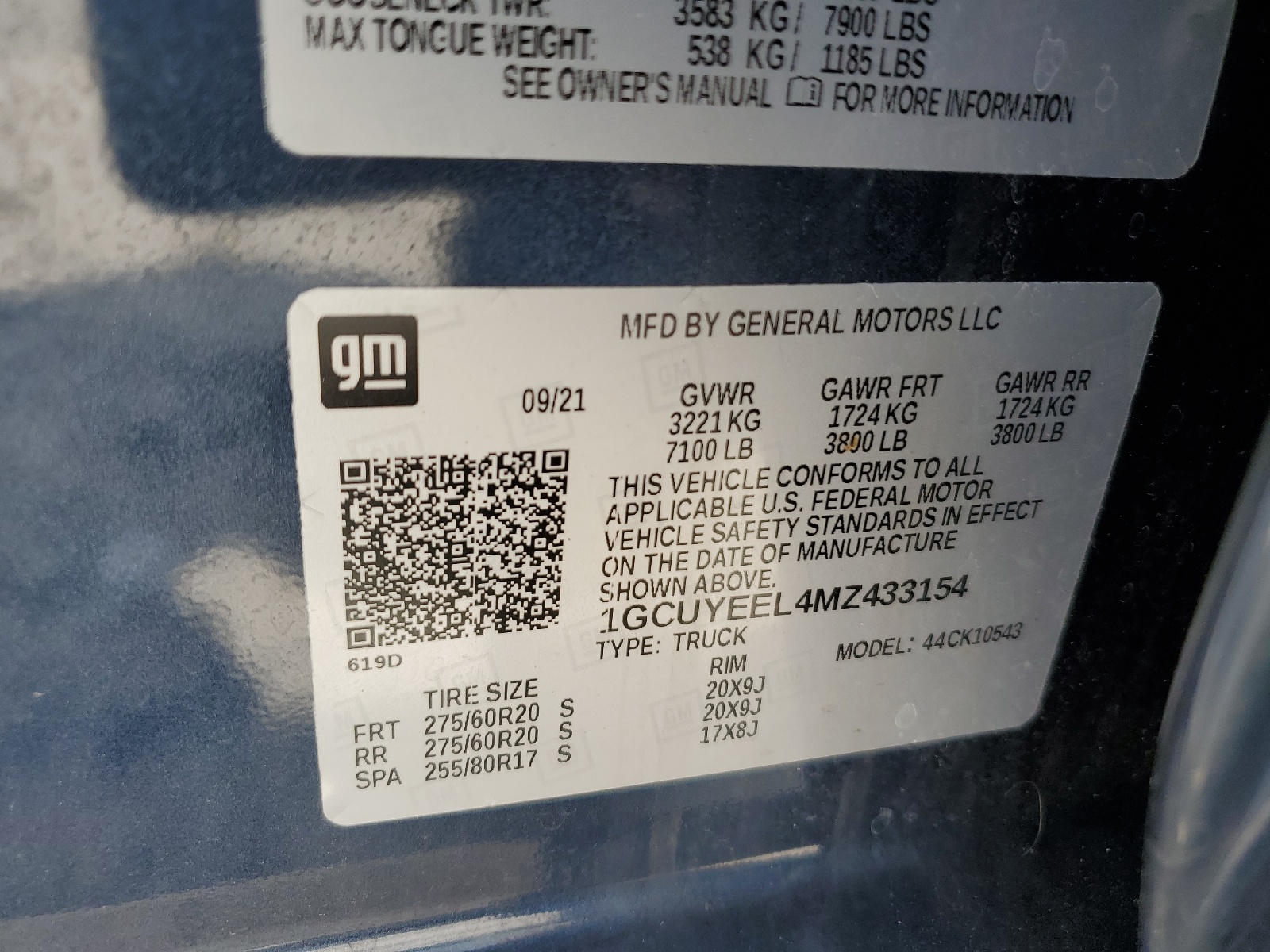 1GCUYEEL4MZ433154 2021 Chevrolet Silverado K1500 Rst