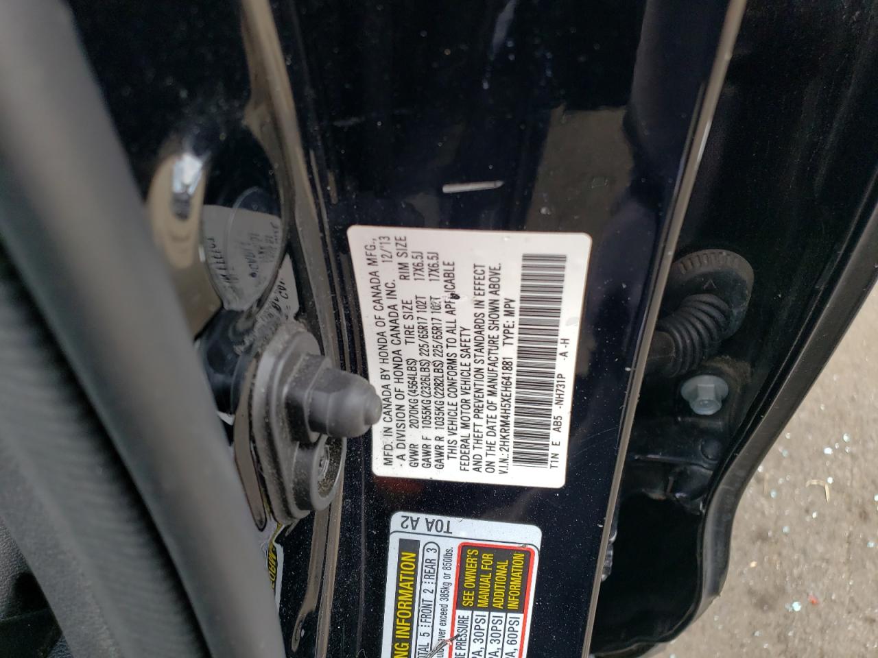 2014 Honda Cr-V Ex VIN: 2HKRM4H5XEH641881 Lot: 68293114