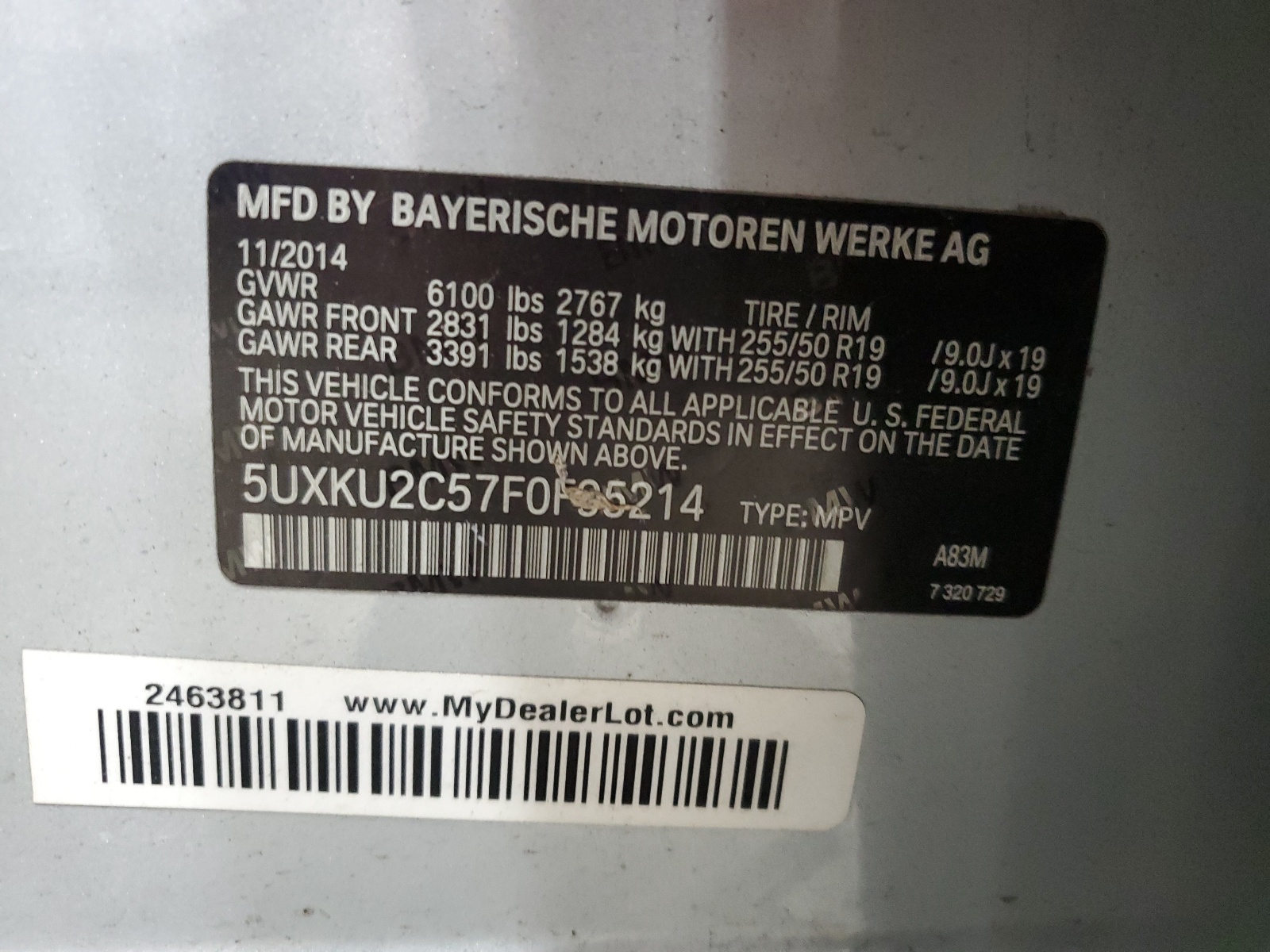 5UXKU2C57F0F95214 2015 BMW X6 xDrive35I