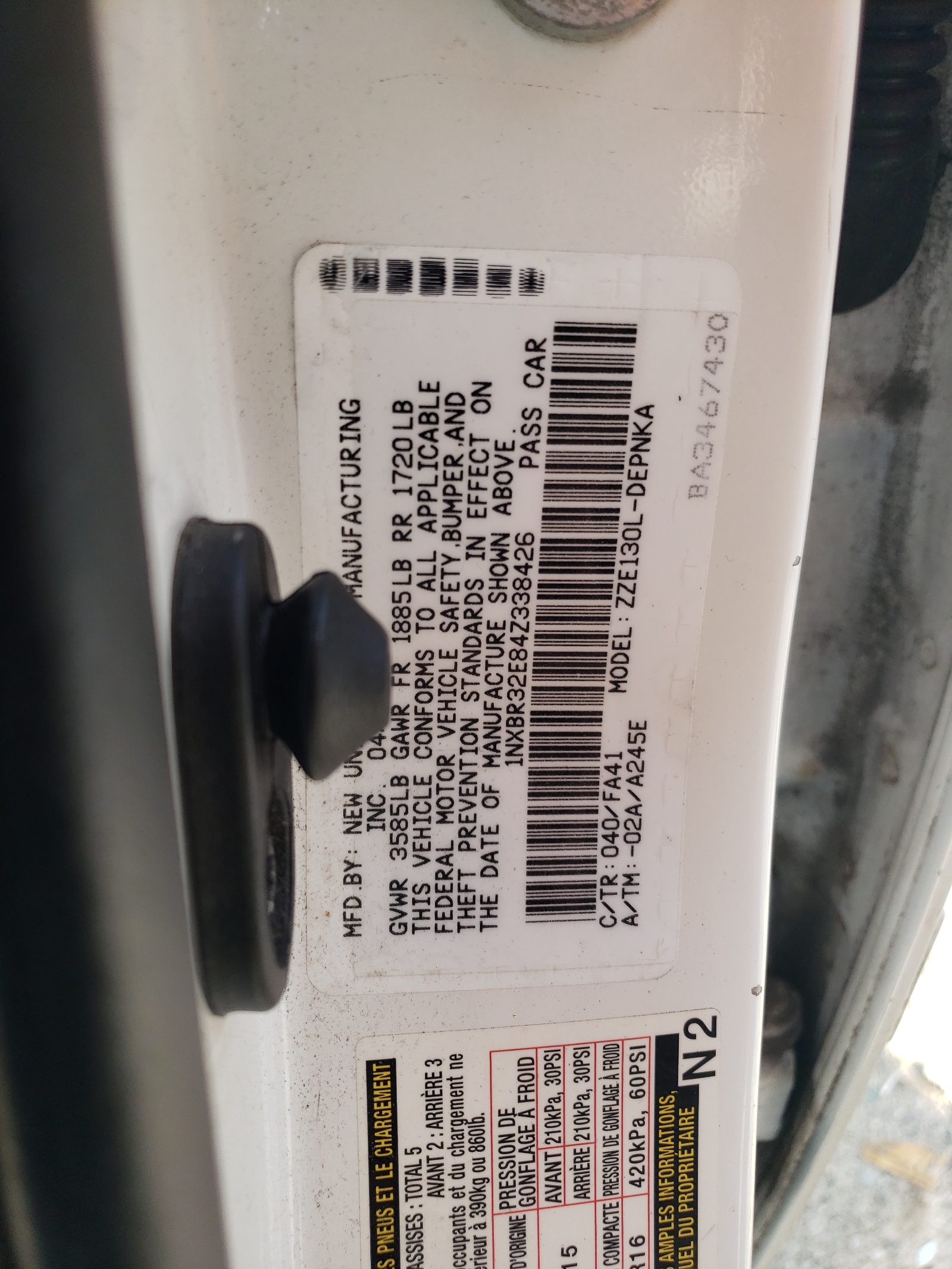 1NXBR32E84Z338426 2004 Toyota Corolla Ce