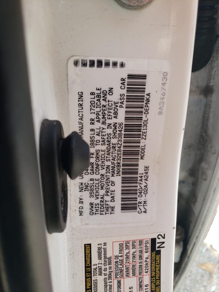 2004 Toyota Corolla Ce VIN: 1NXBR32E84Z338426 Lot: 65815994