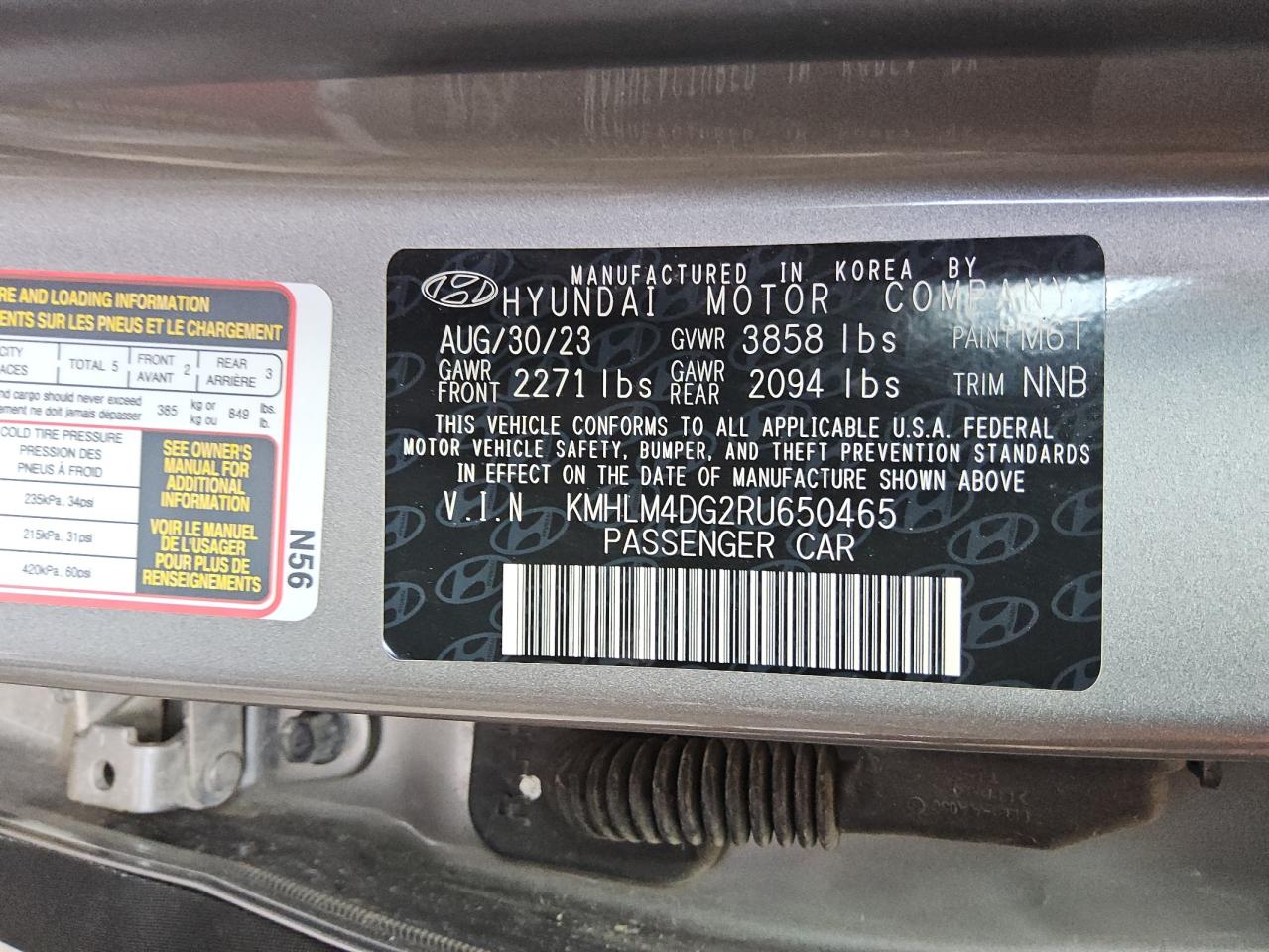 2024 Hyundai Elantra Sel VIN: KMHLM4DG2RU650465 Lot: 67774534