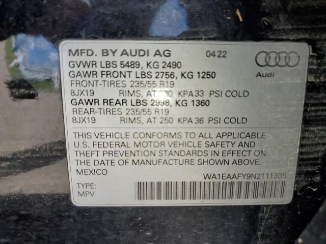 WA1EAAFY9N2111335 Audi Q5 PREMIUM 13