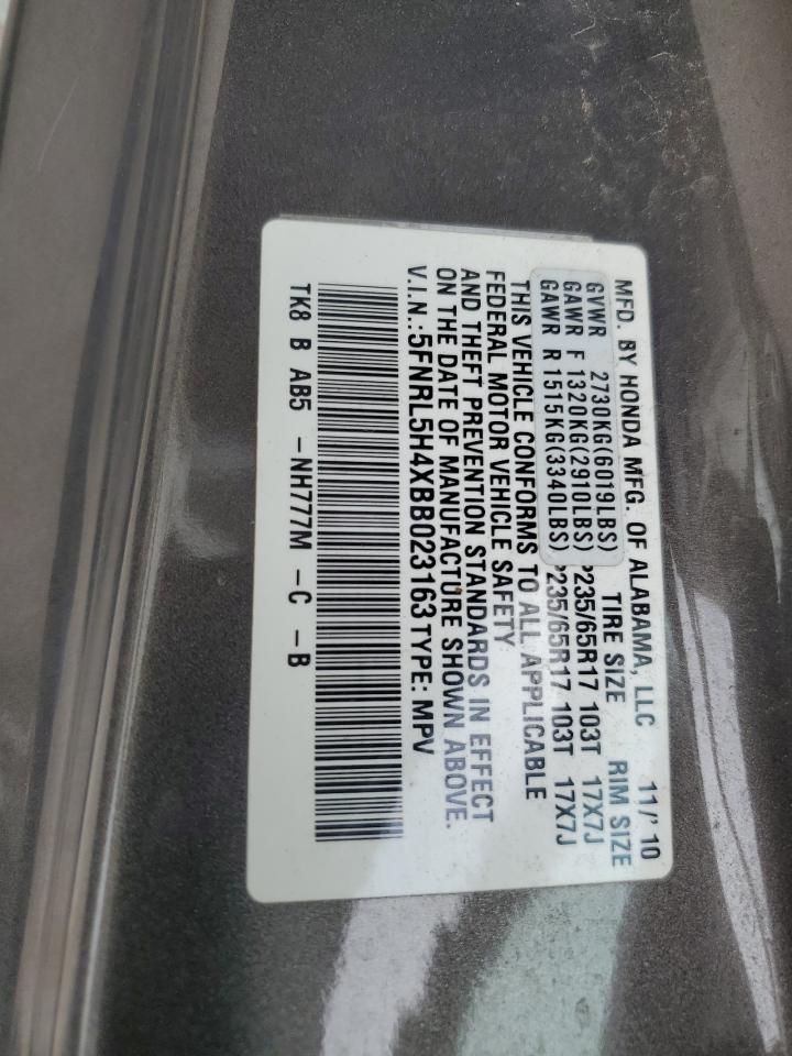 2011 Honda Odyssey Ex VIN: 5FNRL5H4XBB023163 Lot: 66186134