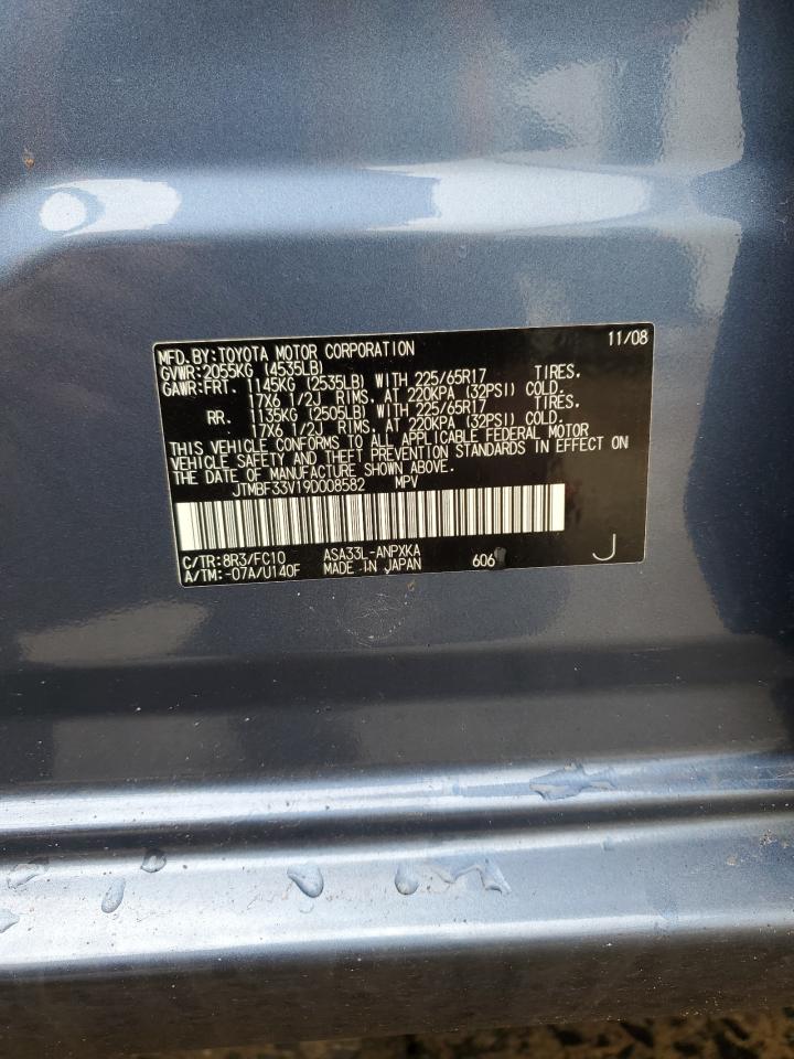 2009 Toyota Rav4 VIN: JTMBF33V19D008582 Lot: 65812444