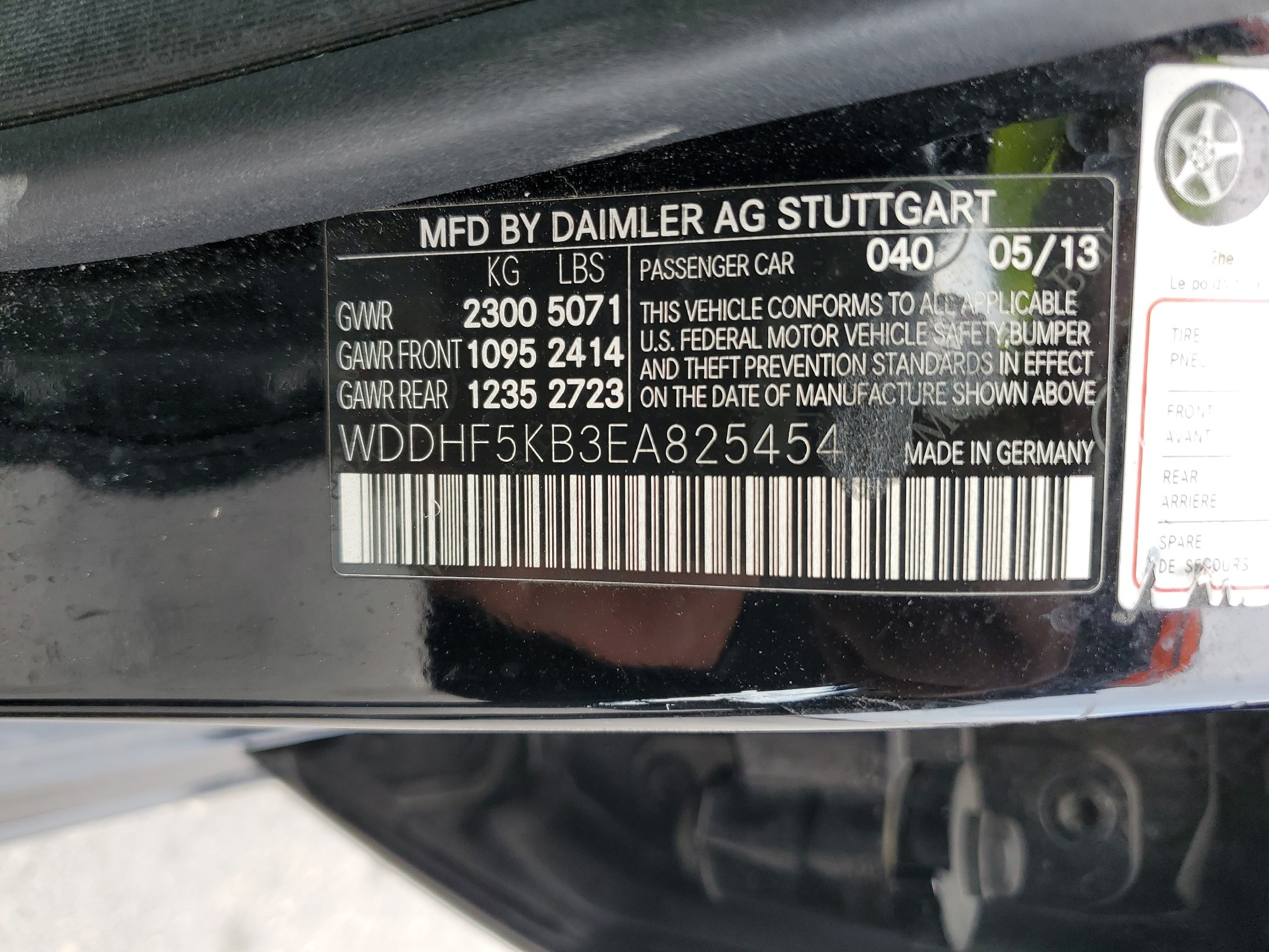 WDDHF5KB3EA825454 2014 Mercedes-Benz E 350