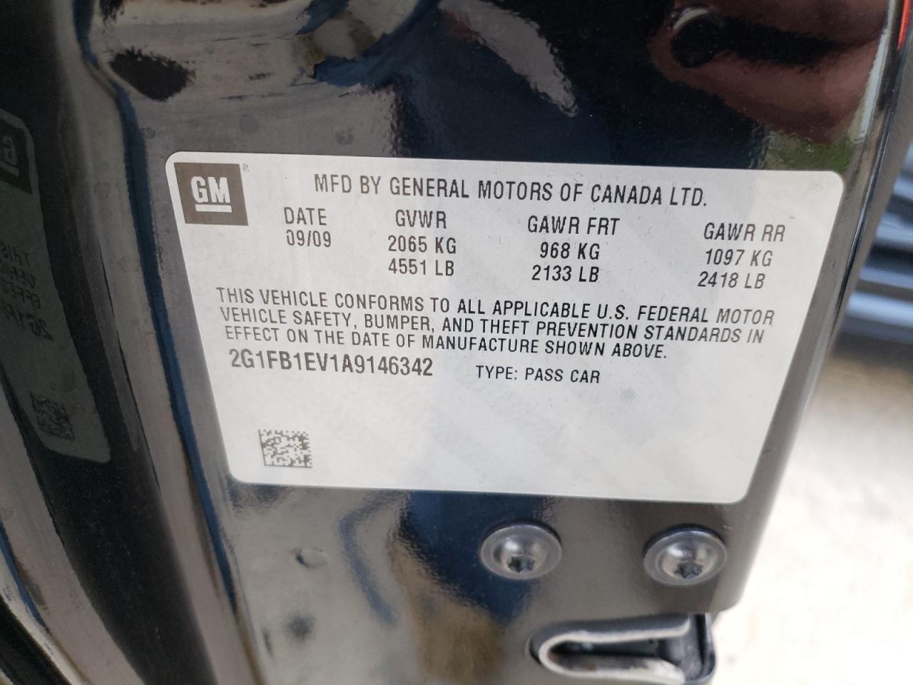 2010 Chevrolet Camaro Lt VIN: 2G1FB1EV1A9146342 Lot: 68175024