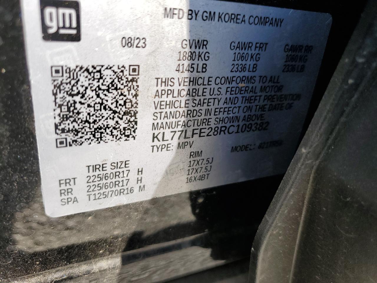 KL77LFE28RC109382 2024 CHEVROLET TRAX - Image 13