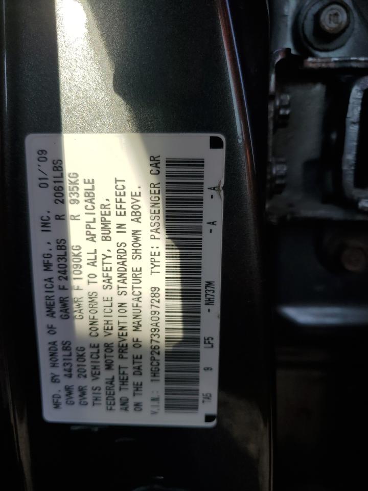 2009 Honda Accord Ex VIN: 1HGCP26739A097289 Lot: 68601494