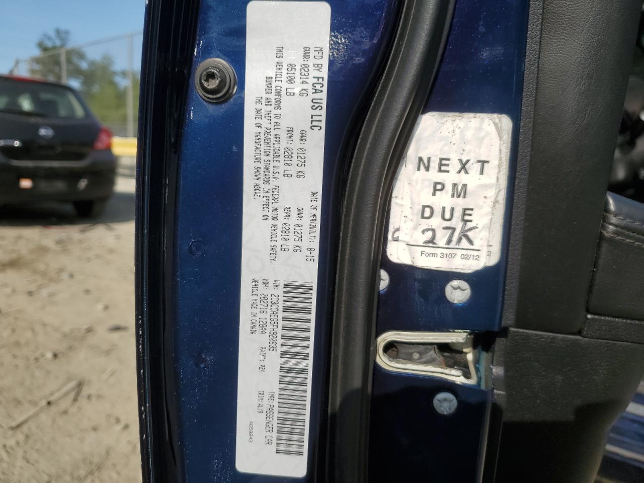 2015 Chrysler 300C VIN: 2C3CCAEG5FH920635 Lot: 68482434