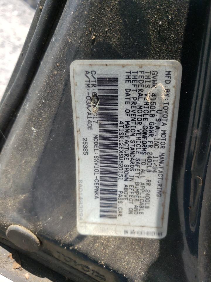 1995 Toyota Camry Le VIN: 4T1SK12EXSU520151 Lot: 66364114