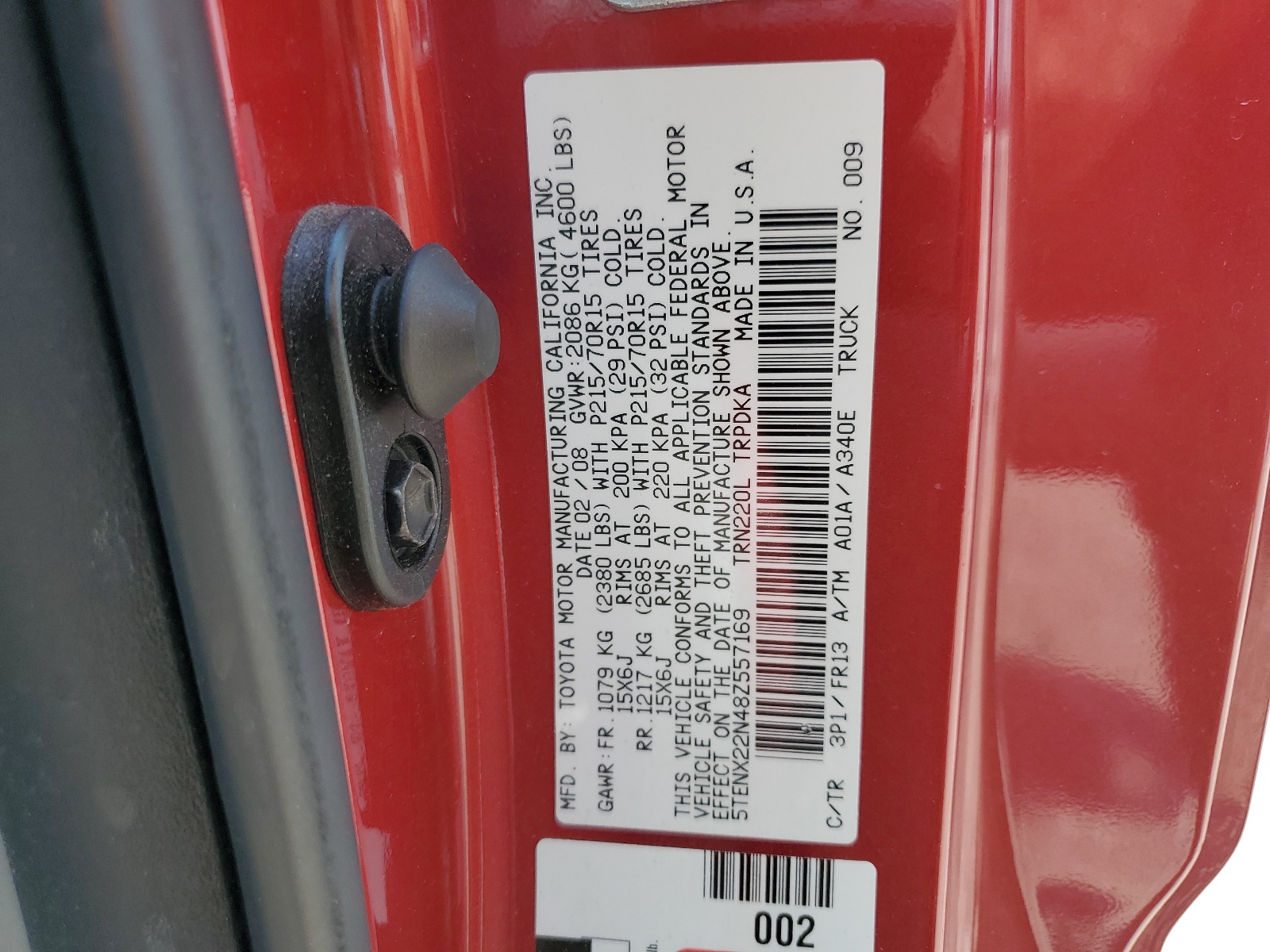 5TENX22N48Z557169 2008 Toyota Tacoma