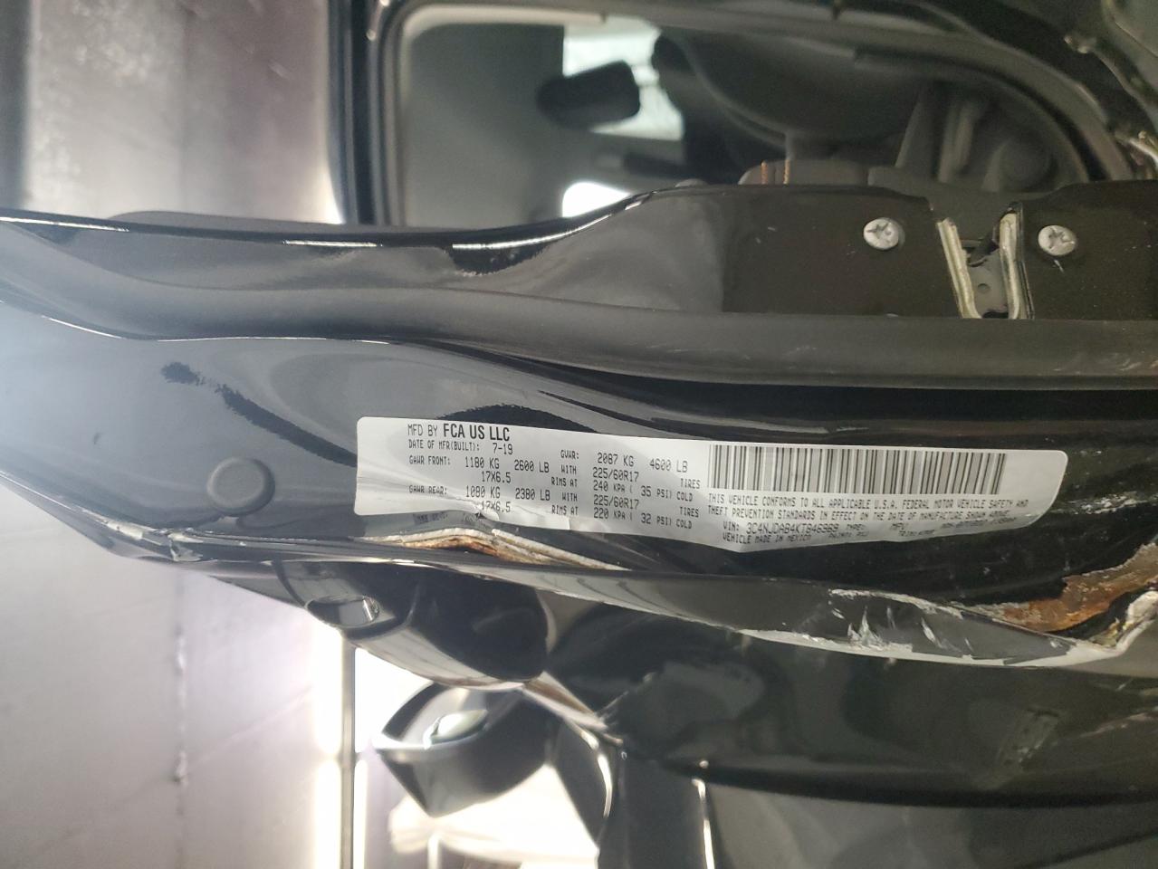 2019 Jeep Compass Sport VIN: 3C4NJDAB4KT846969 Lot: 68332154