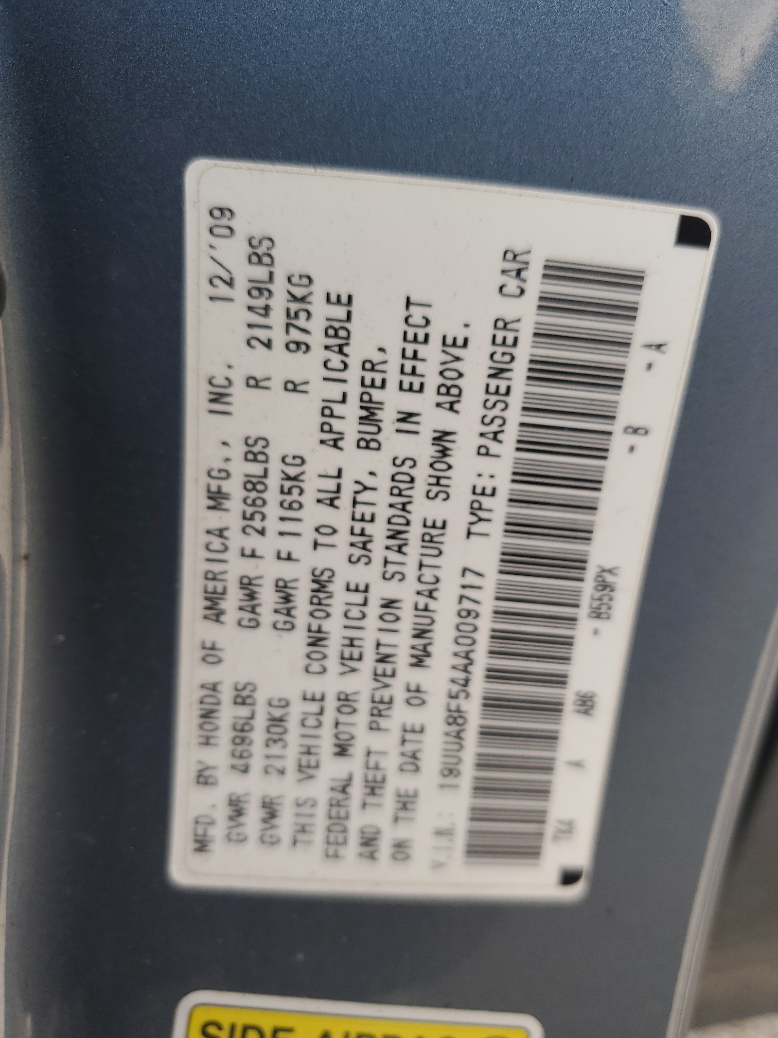 19UUA8F54AA009717 2010 Acura Tl