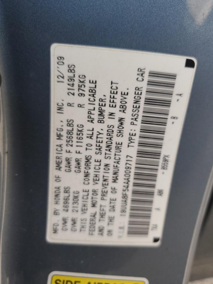 2010 Acura Tl VIN: 19UUA8F54AA009717 Lot: 68657884